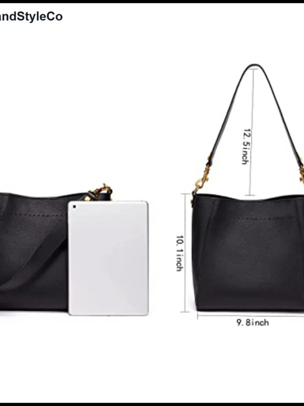 Genuine Leather Bucket Hobo Bag Shoulder Tote Purse Women